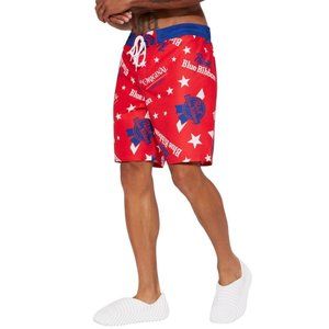 Pabst Blue Ribbon Beer PRB Board Swim Shorts Red White Blue Men's